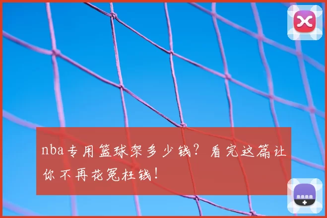 nba专用篮球架多少钱？看完这篇让你不再花冤枉钱！